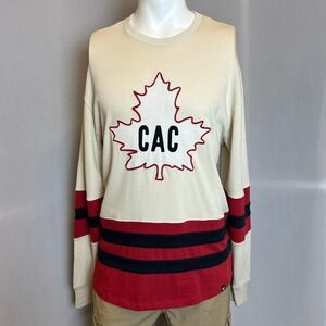 Canadian Athletic Club Rugby Sweatshirt Mens Large Ivory Crewneck‎ 47 Brand
